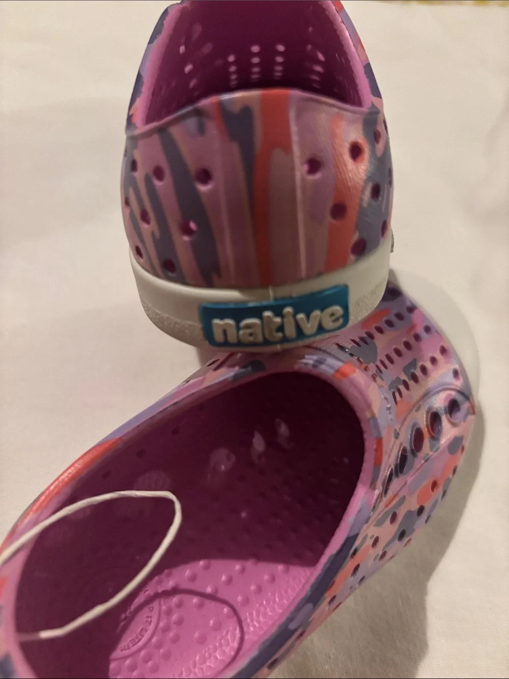 Native Kids Slip-On Water Shoes in Pink Purple Orange Multi